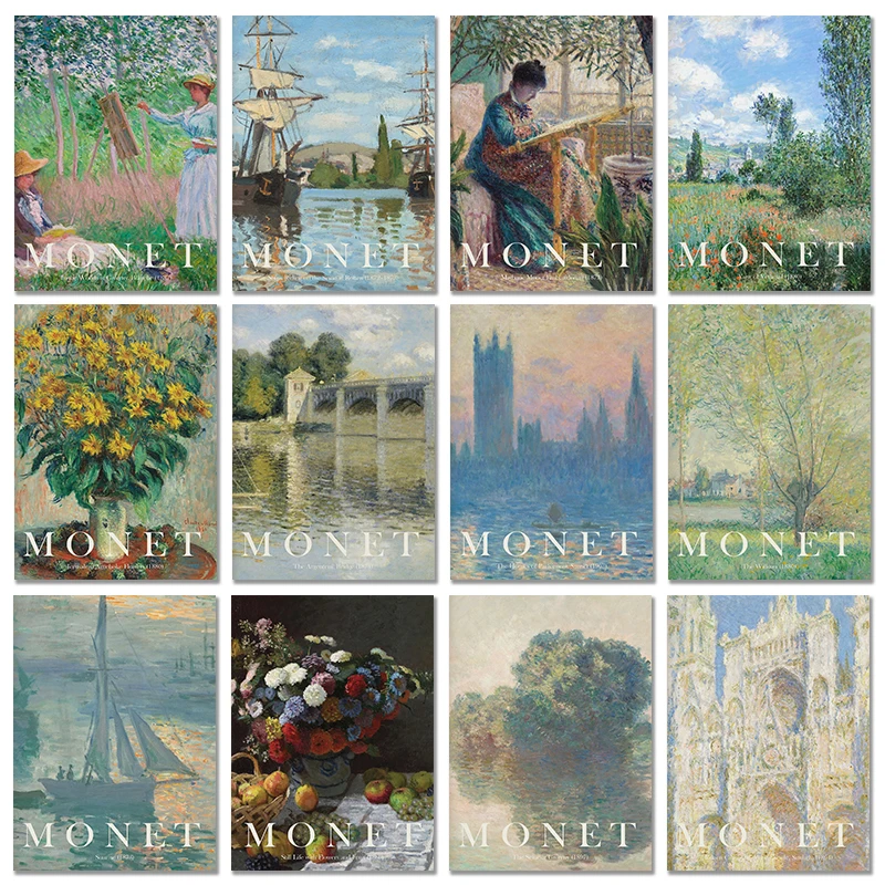 Vintage Collectible Posters - Vintage Claude Monet Berühmte Künstler Meisterwerk