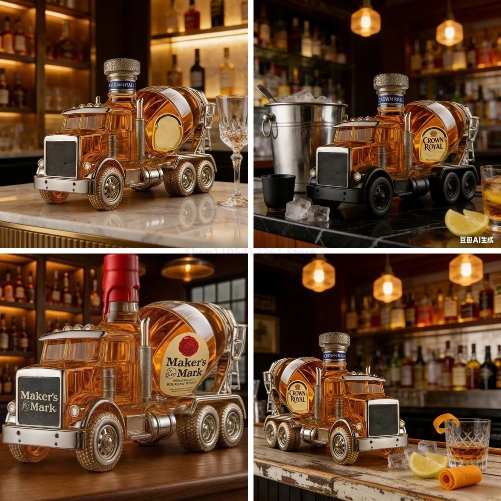 Vintage-Truck-Glas-Whiskey-Dek – Vintage Collectible Liquor Bottles Bewertung und Preis