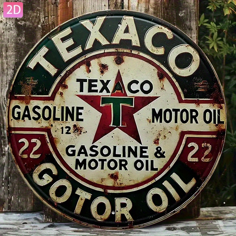 Vintage Texaco Öl-Metallschild – Vintage Collectible Plates Bewertung und Preis